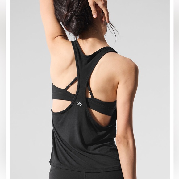 ALO Yoga Tops - ALO YOGA All Day black tank